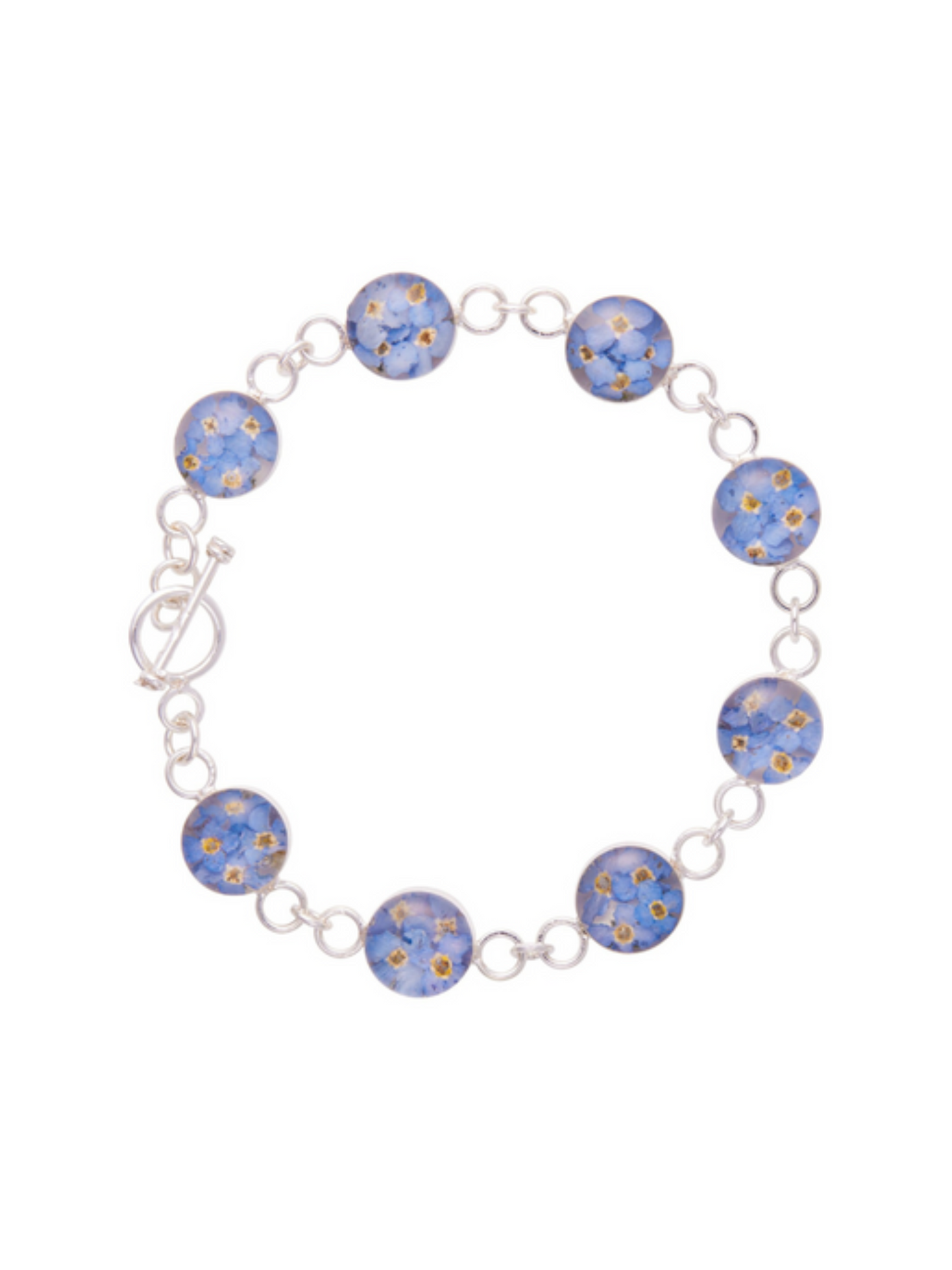 Link Bracelet Forget Me Not Flower