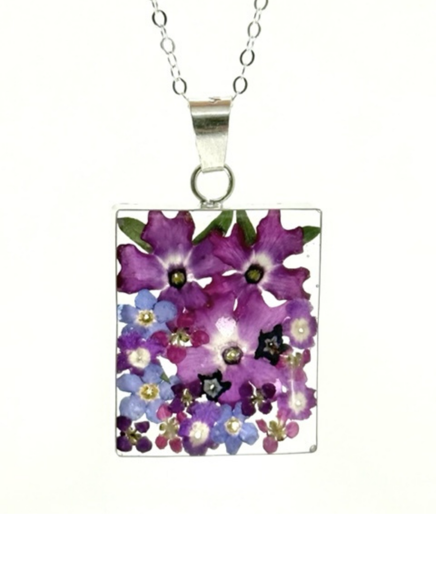 Large Rectangle Necklace Purple Alfombrilla