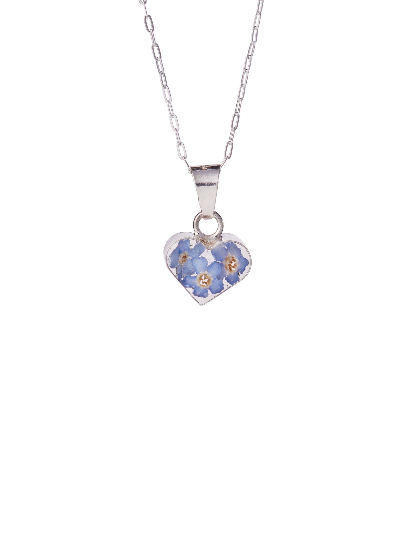 Handmade Floral Resin Forget Me Not Necklace
