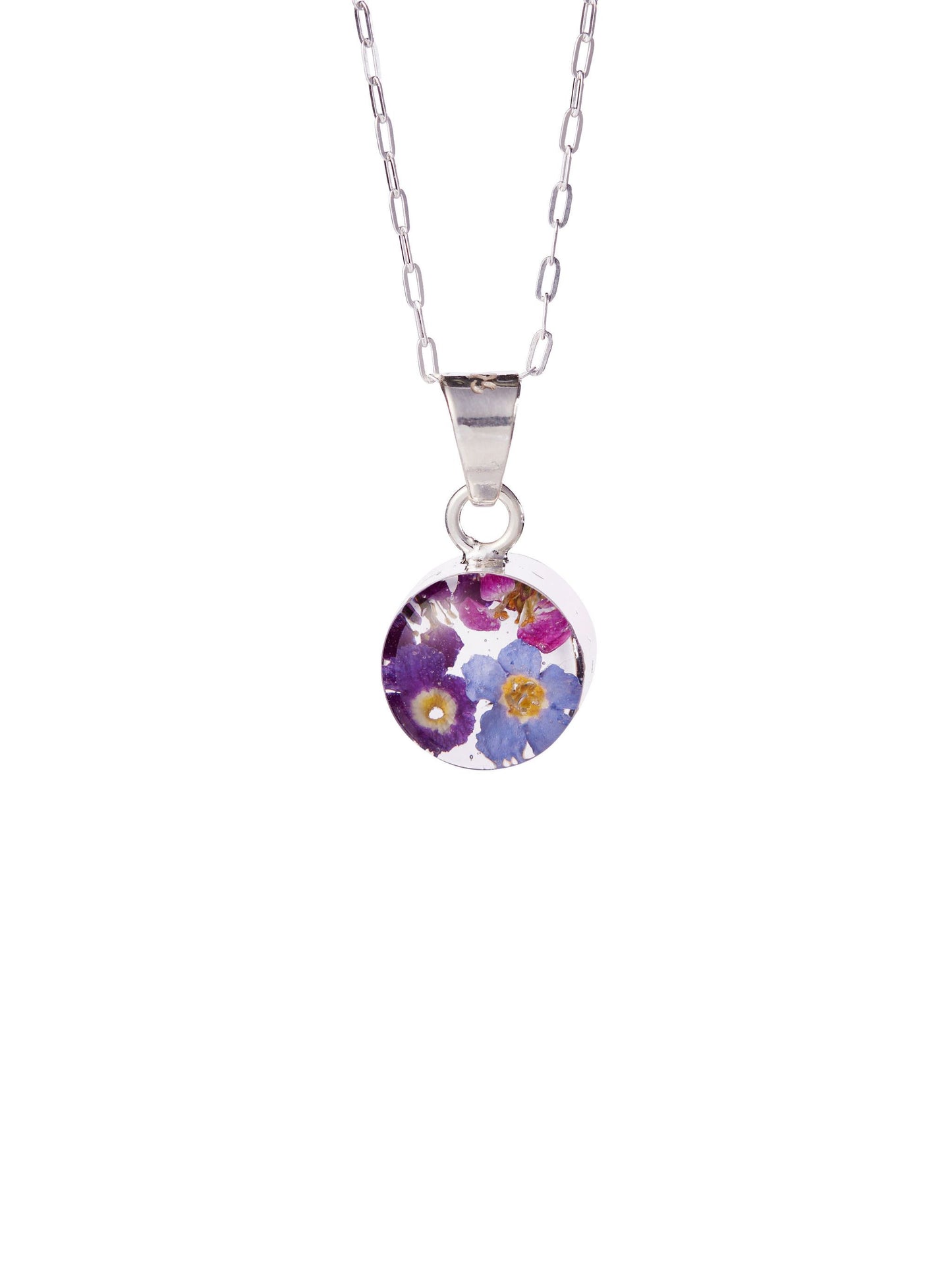 Tiny Round Necklace Wildflower