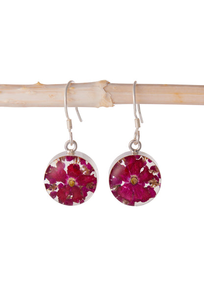 Round Earrings with Alfombrilla Flower