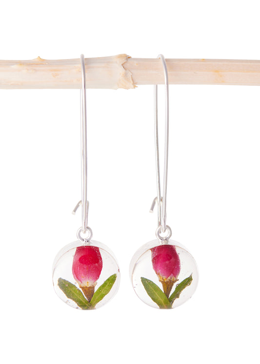 Wire Drop Round Rosebud Flower