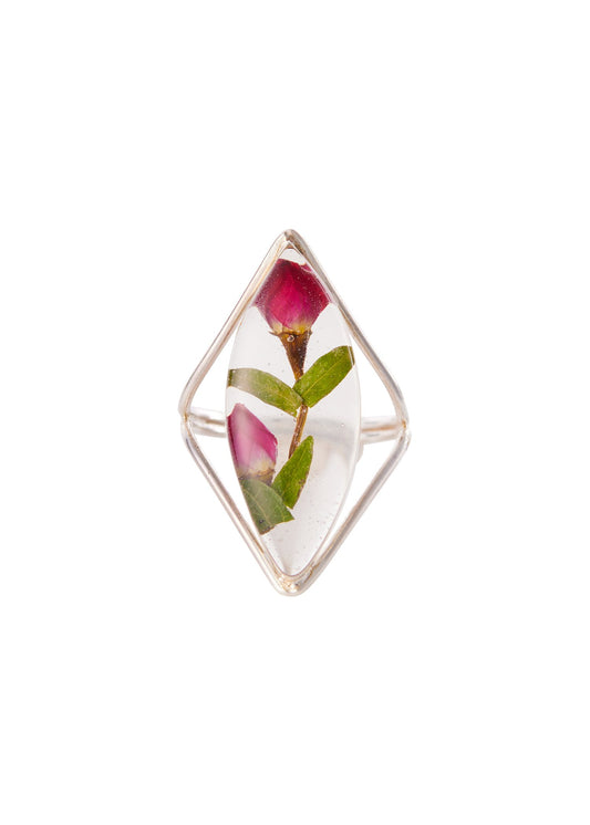 Marquise Ring Rosebud Flower