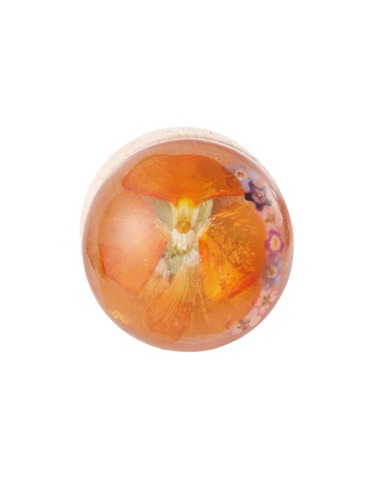 Wine Stopper Orange Pansy Flower
