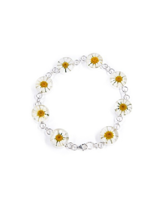 Link Bracelet Daisy Flower