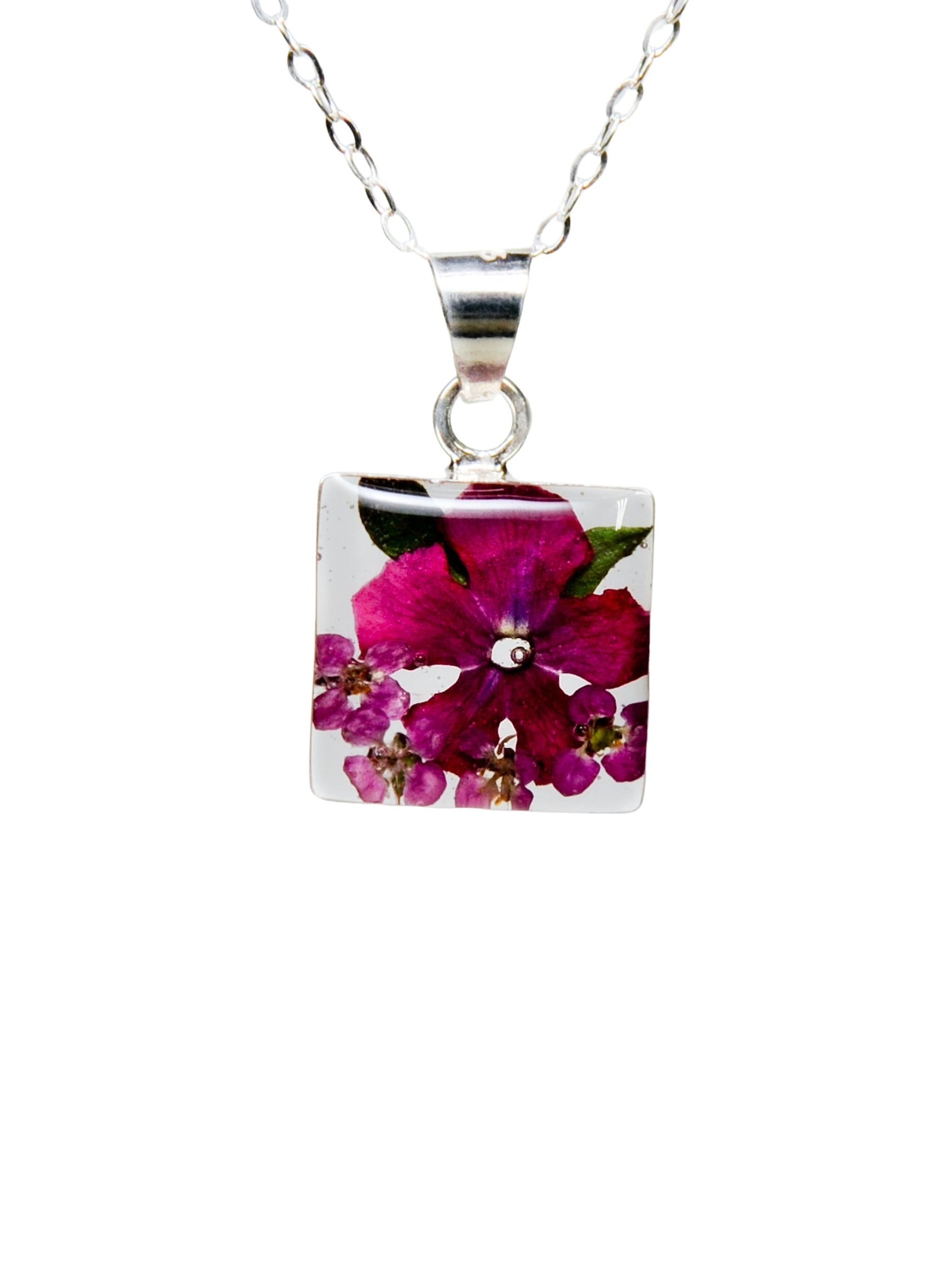 Small Square Pink Necklace