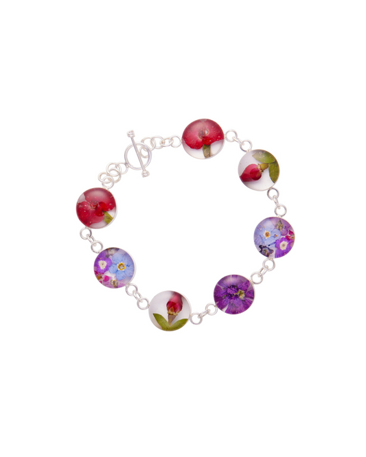 Link Bracelet Mixed Flower