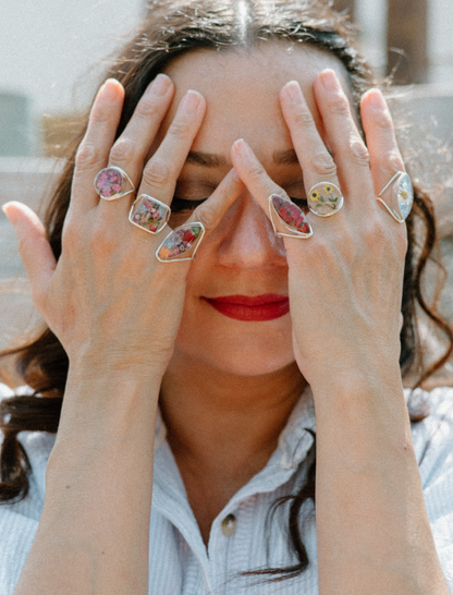 Marquise Ring with Mixed Wildflowers
