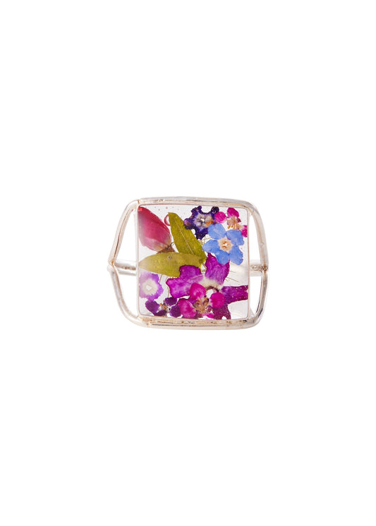 Square Ring Rosebud and Mixed Flower