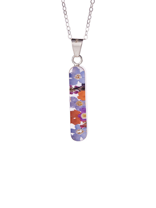 Small Bar Necklace Mixed Wildflower