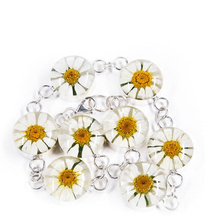 Link Bracelet Daisy Flower