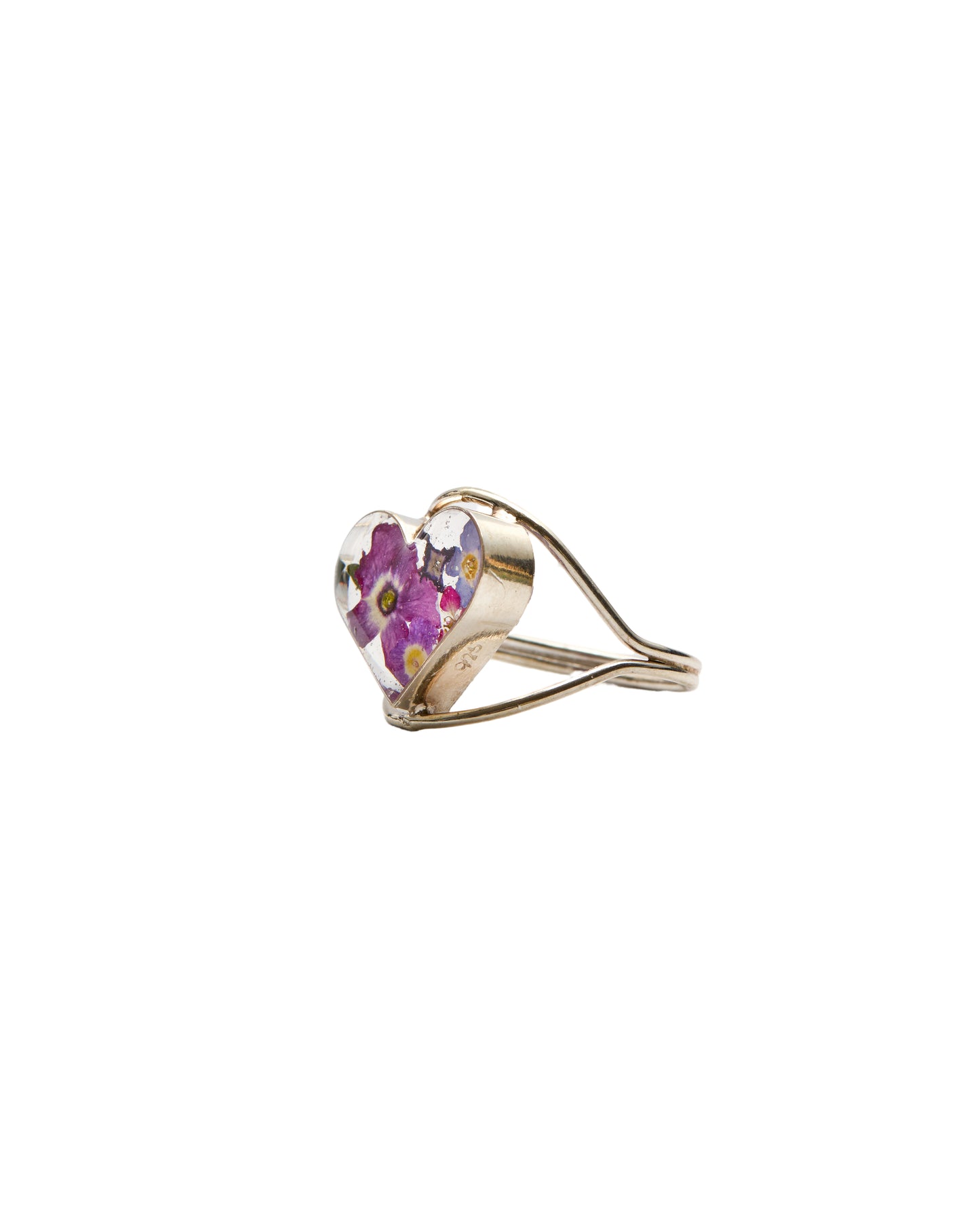 Heart Ring with Mixed Flowers