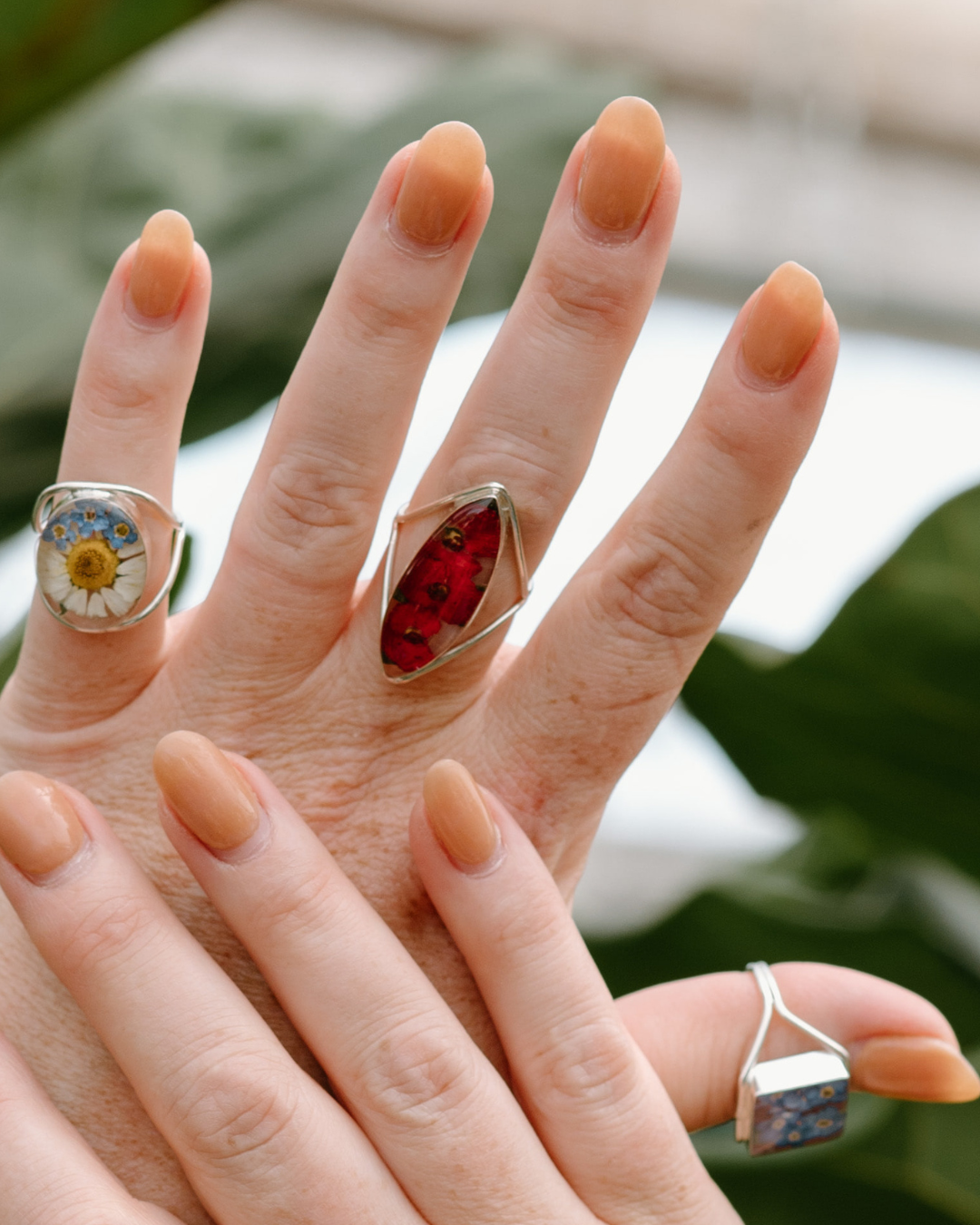 Marquise Ring Crown of Thorns Flower