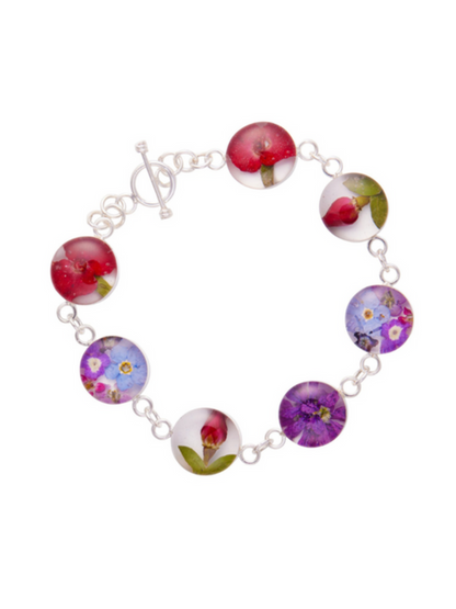 Link Bracelet Mixed Flower