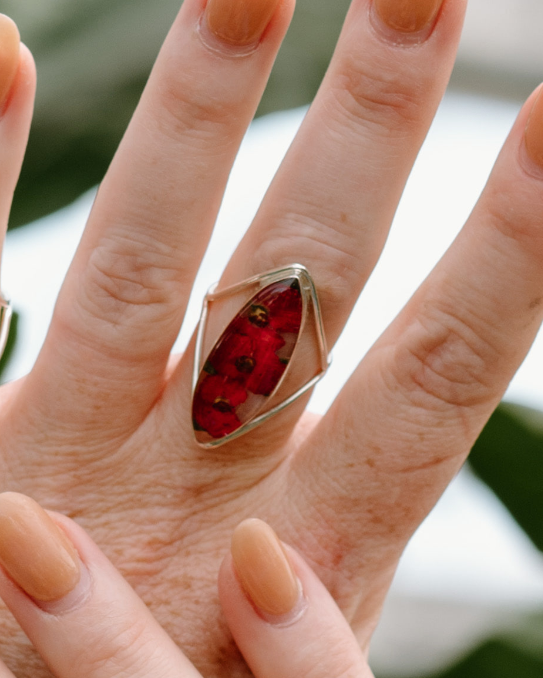 Marquise Ring Crown of Thorns Flower